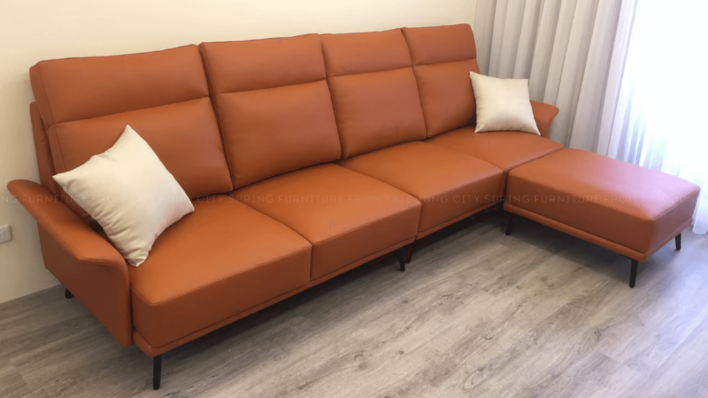 Orange leather sofa_delivery photos_1