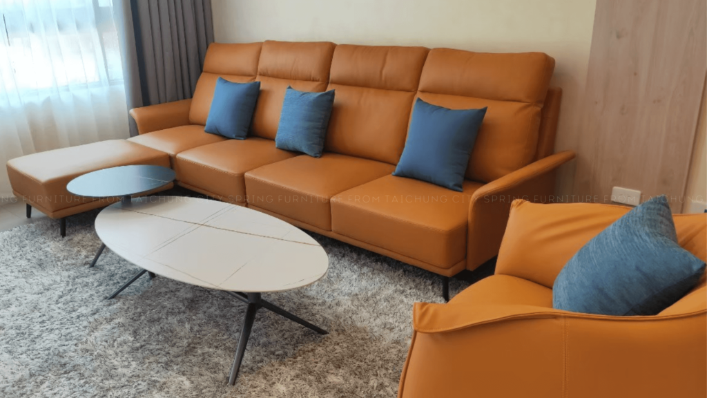 Orange leather sofa_delivery photos_2